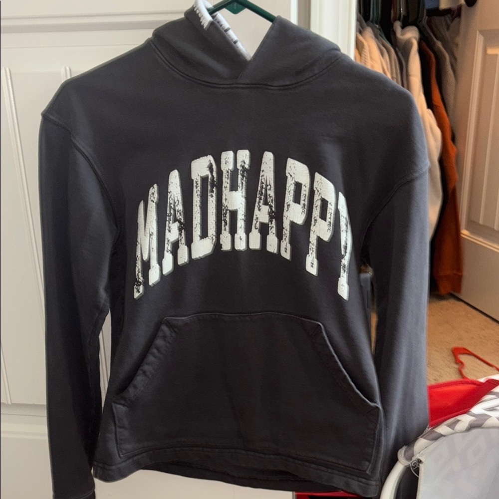 Madhappy Charcoal Hoodie with White Logo